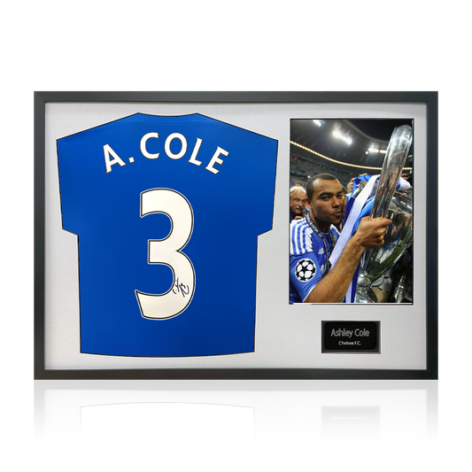 Ashley Cole Signed Chelsea Shirt Classic Frame