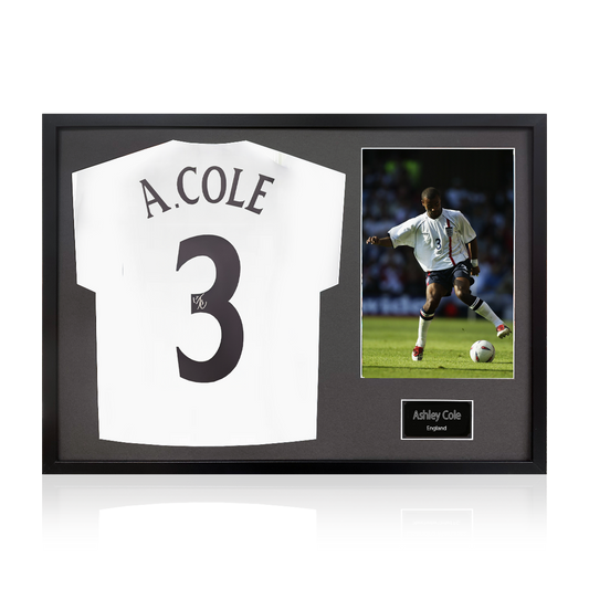 Ashley Cole Signed England Shirt Classic Frame