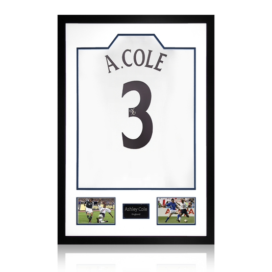 Ashley Cole Signed England Shirt Premium Frame