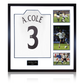 Ashley Cole Signed England Shirt Elite Frame