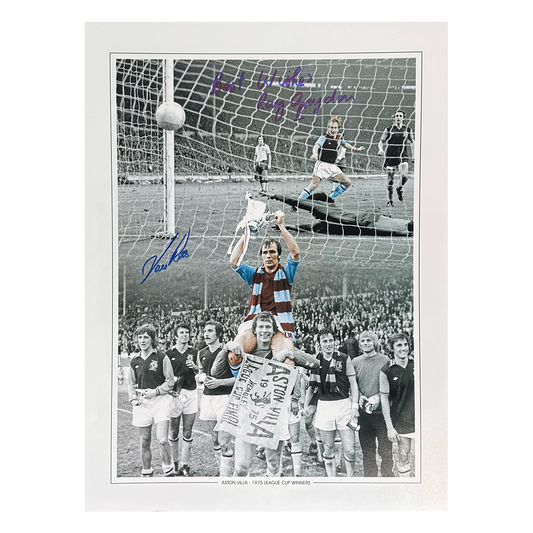 Ray Graydon & Ian Ross Signed Aston Villa 12x16 Image