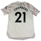 Arsenal 2020/2021 Match Issued Away Shirt - Chambers 21 Premier League print