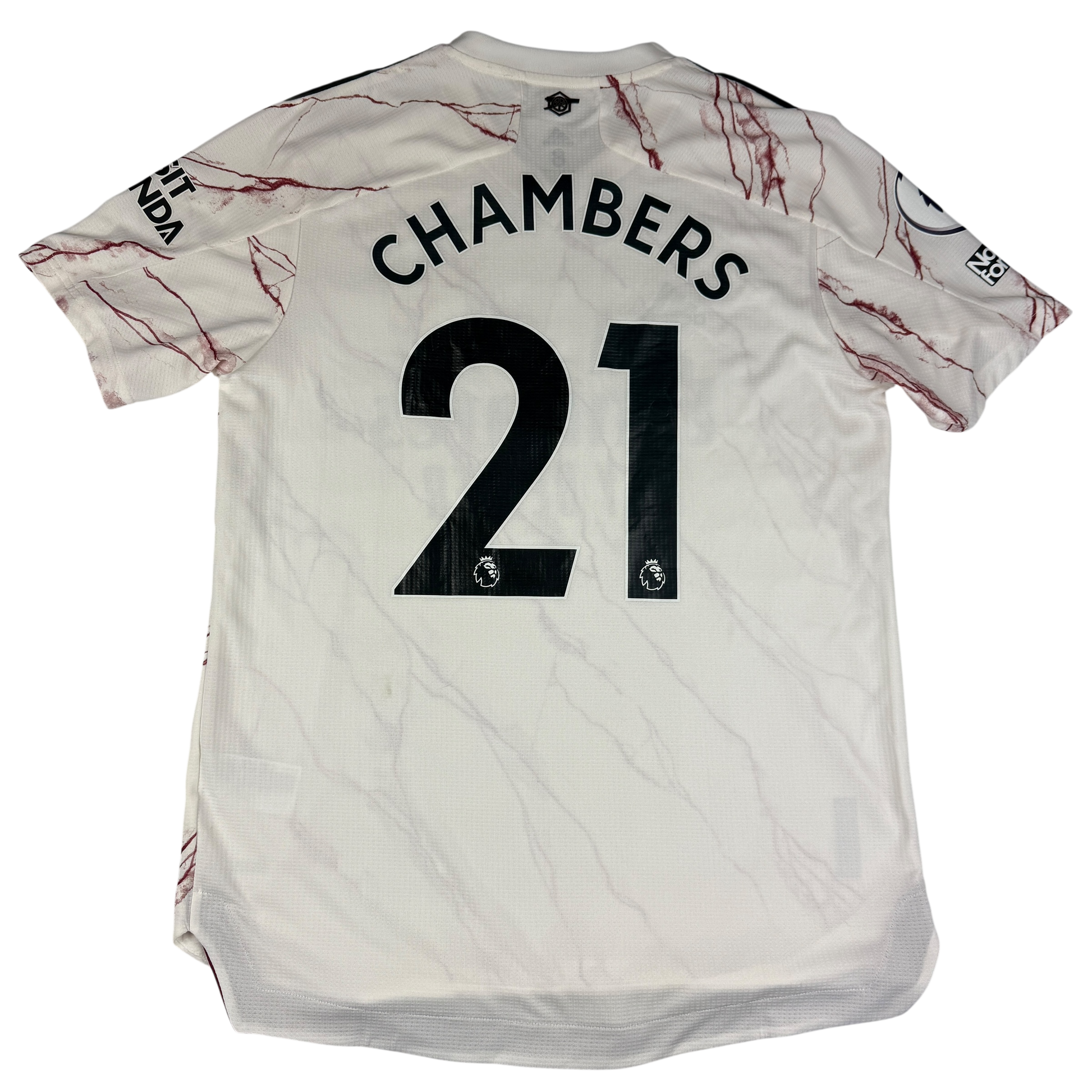 Arsenal 2020/2021 Match Issued Away Shirt - Chambers 21 Premier League print