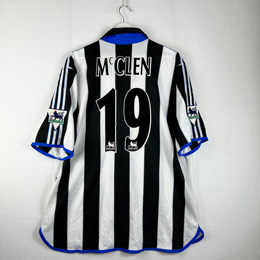 Newcastle United 1999/2000 Player Issue Home Shirt - McClen 19