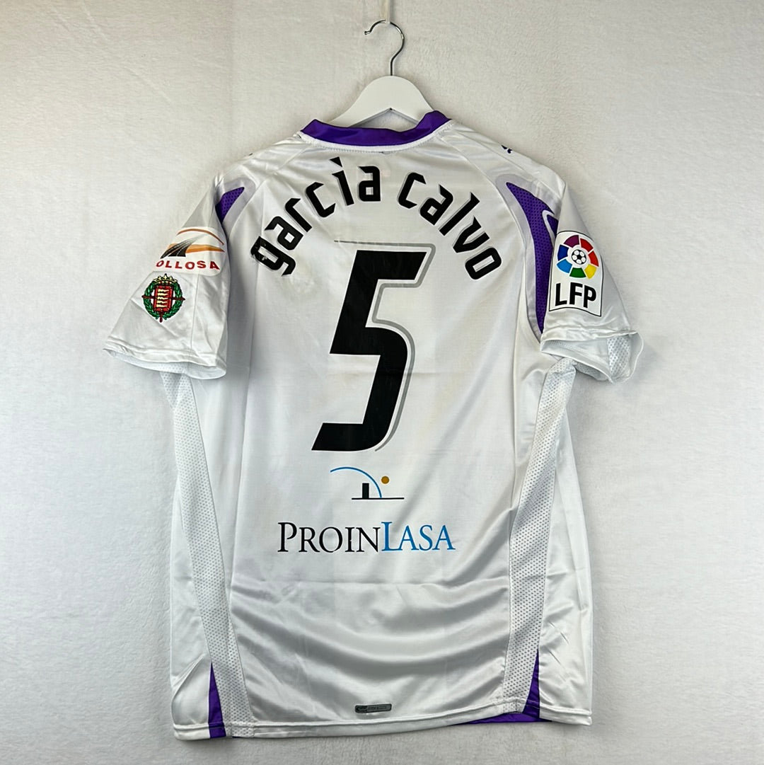 Real Valladolid 2007-2008 Match Worn Home Shirt - Medium - Garcia Calvo