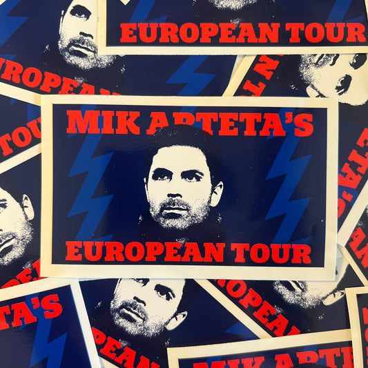 Mik Arteta's European Tour Sticker