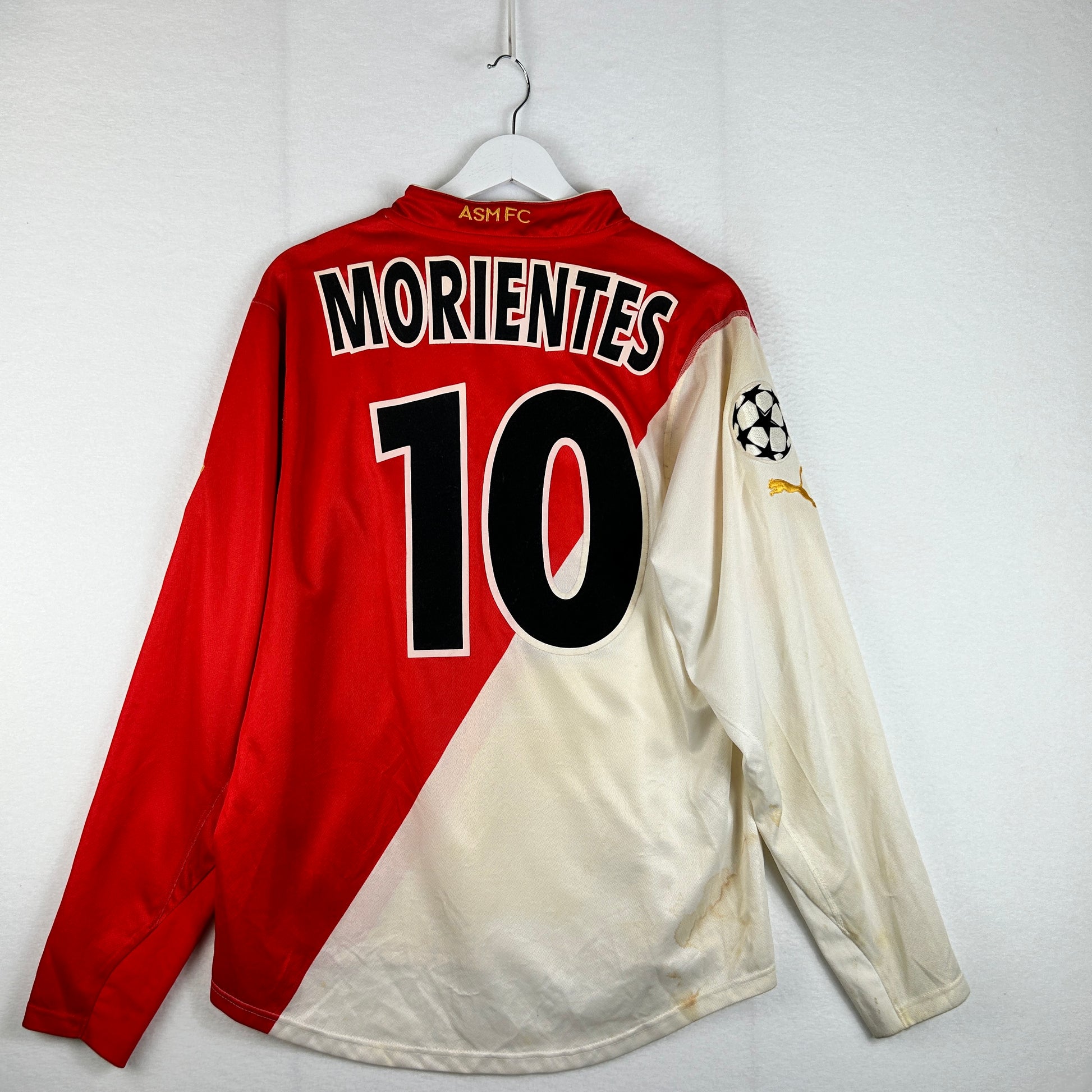 AS Monaco 2003/2004 Match Worn Home Shirt - Morientes 10