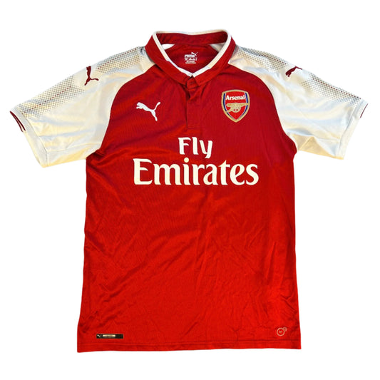 Arsenal 2017/2018 Home Shirt front with Fly Emirates sponsor