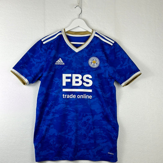 Leicester City 2020/2021 Home Shirt front FBS Sponsor