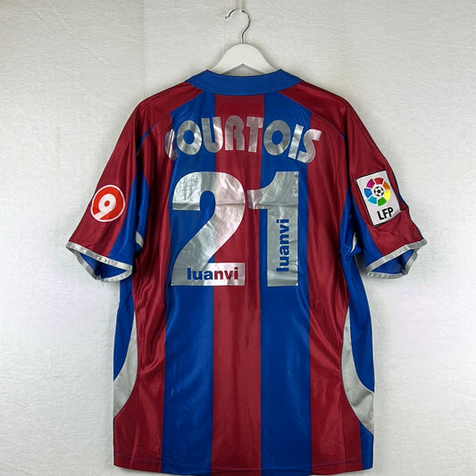 Levante 2007-2008 Player Issue Home Shirt - Medium - Courtois 21
