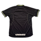 Black sports jersey with yellow trim on a white background, featuring the Umbro brand.