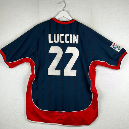 Celta Vigo 2002/2003 Player Issue Away Shirt - Luccin 22