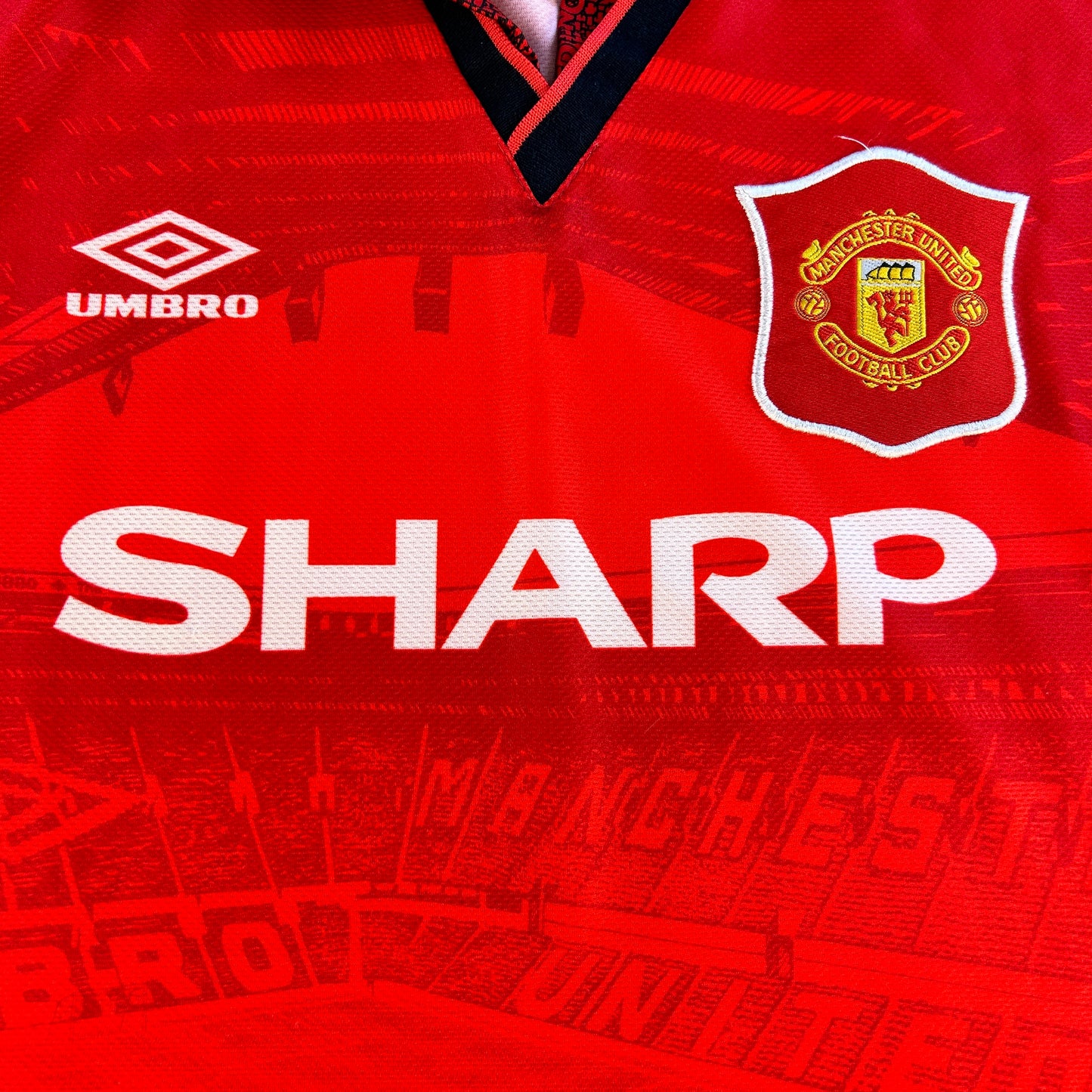 Manchester United 1994-1995-1996 Home Shirt - Extra Large - Mint