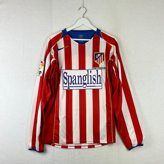 Atletico Madrid 2004/2005 Player Issue Home Shirt - Spanglish sponsor and SUSU patch