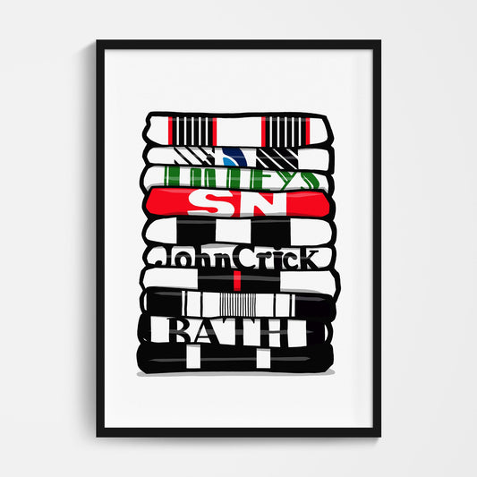 Bath Football Shirt Stack Print