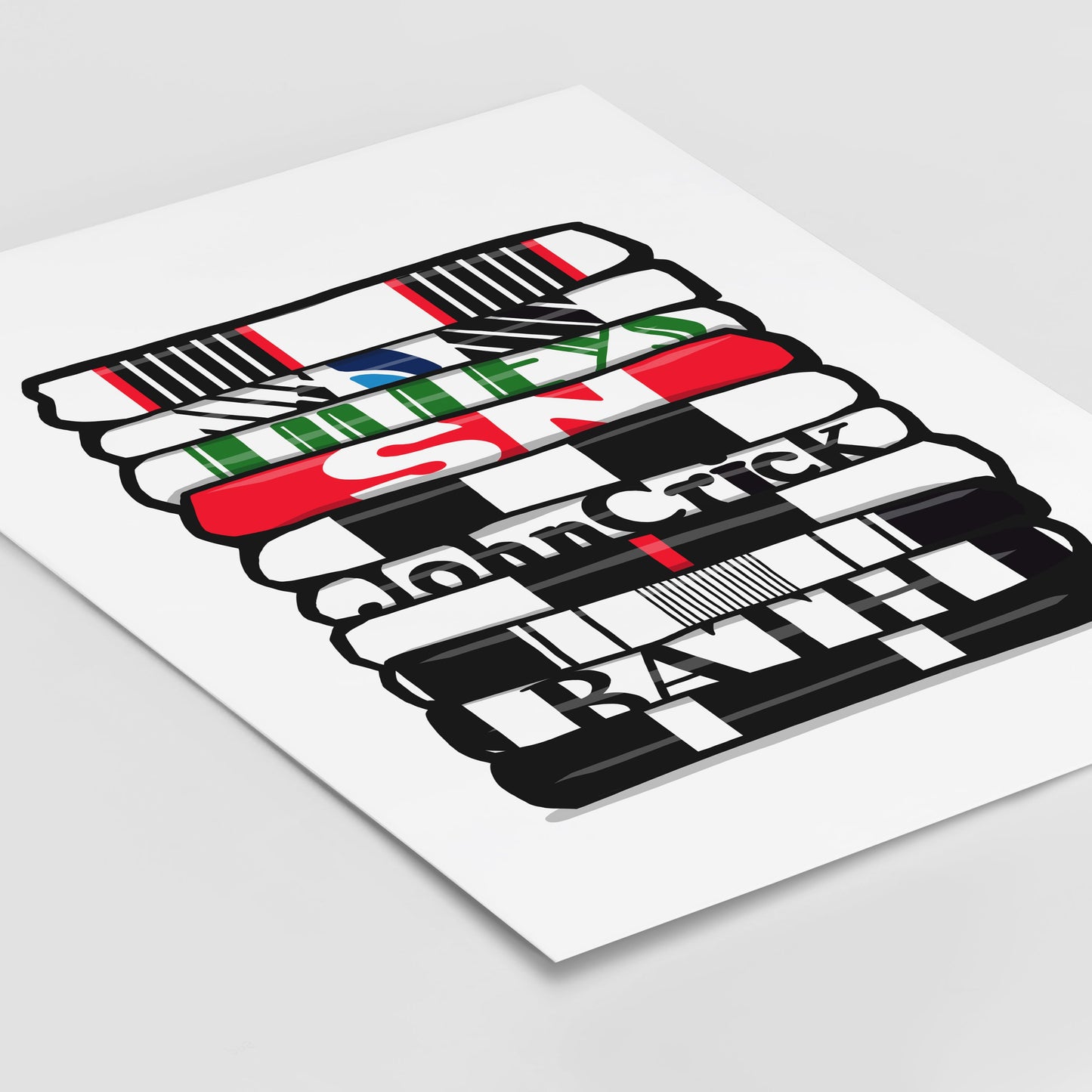 Bath Football Shirt Stack Print