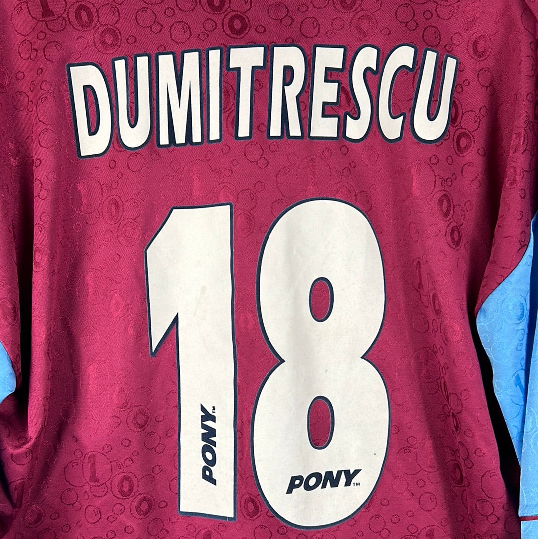 West Ham United 1995-1996-1997 Home Shirt - XL - Dumitrescu 18