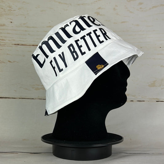 Real Madrid 2023-2024 Upcycled Home Shirt Bucket Hat *7 Side