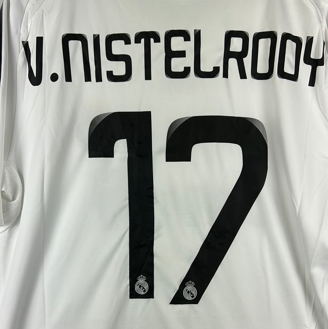 Real Madrid 2008/2009 Player Issue Home Shirt - V Nistelrooy 17 - La Liga