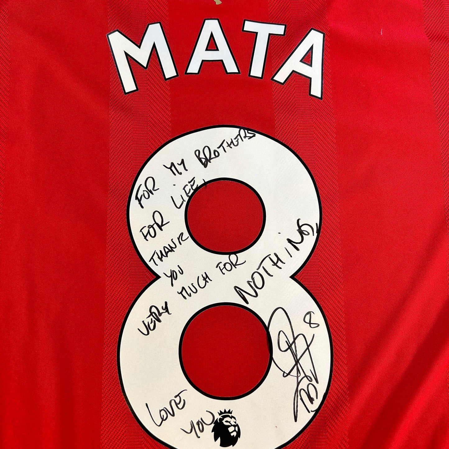 Manchester United 2021/2022 Player Issue Home Shirt - Mata 8 - Signed