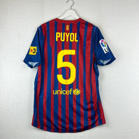 Barcelona 2011/2012 Player Issue Home Shirt - Puyol 5