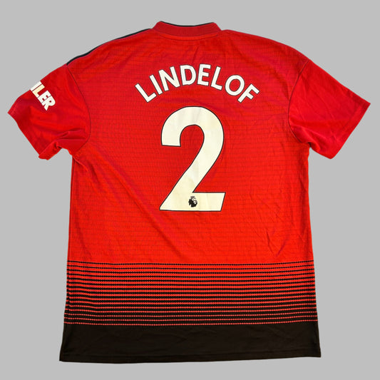 Manchester United 2018/2019 Home Shirt back with Lindelof 2 print