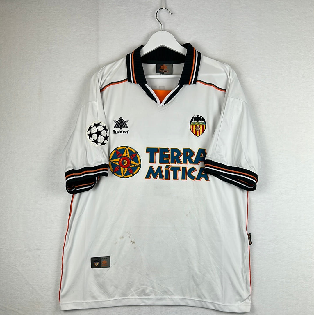 Valencia 1999/2000 Match Worn Shirt - Claudio 7 v Barcelona