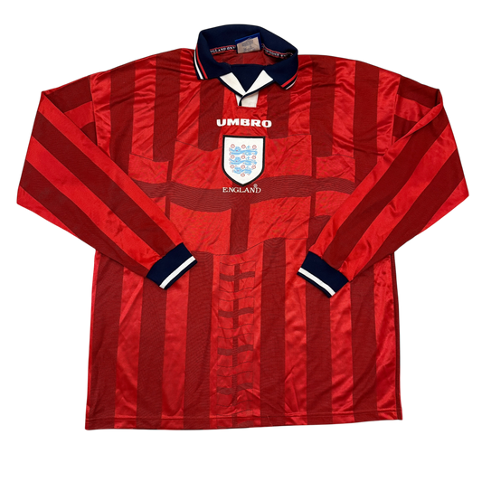 England 1998 Away Shirt - Long Sleeve  - Extra Large