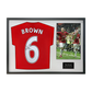Wes Brown Signed Manchester United Shirt Classic Frame