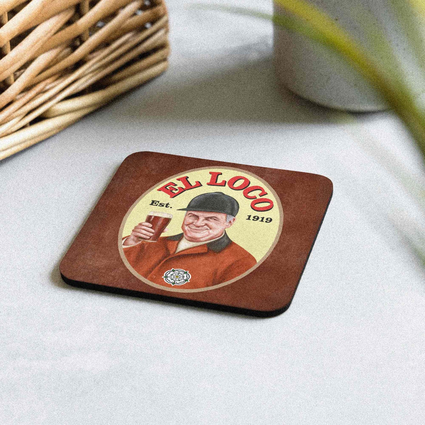 Marcelo Bielsa Leeds Legend El Loco Beer Coaster