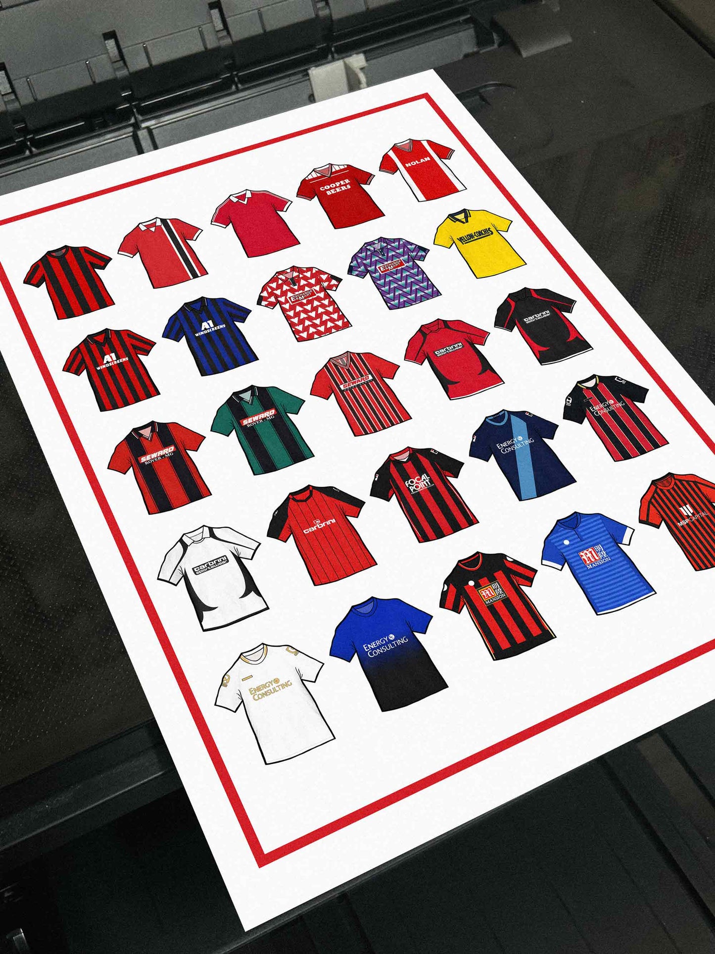 Bournemouth Retro Shirts Football Print