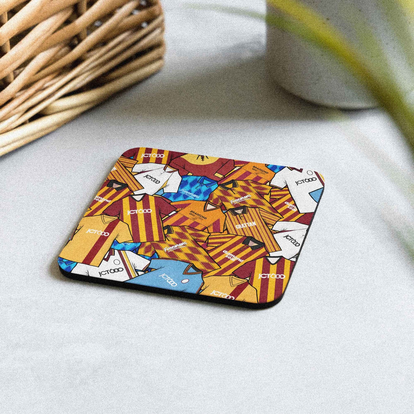 Bradford Collage Of Retro Shirts Football Coaster