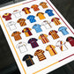 Bradford Retro Shirts Football Print