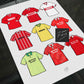 Bristol City Retro Shirts Football Print (9 Shirts)