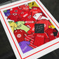 Bristol City Kit Collage Retro Shirts Football Print