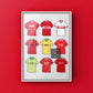 Bristol City Retro Shirts Football Print (9 Shirts)