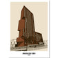 Broadcasting Tower Art Print, Leeds Beckett