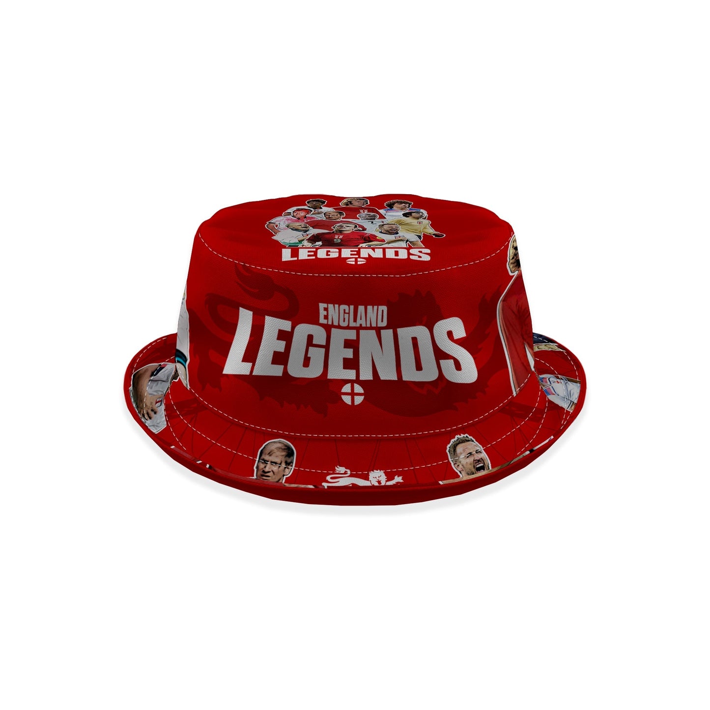 England Legends Montage - Red - Bucket Hat