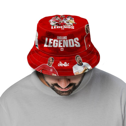 England Legends Montage - Red - Bucket Hat