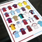 Burnley Retro Shirts Football Print