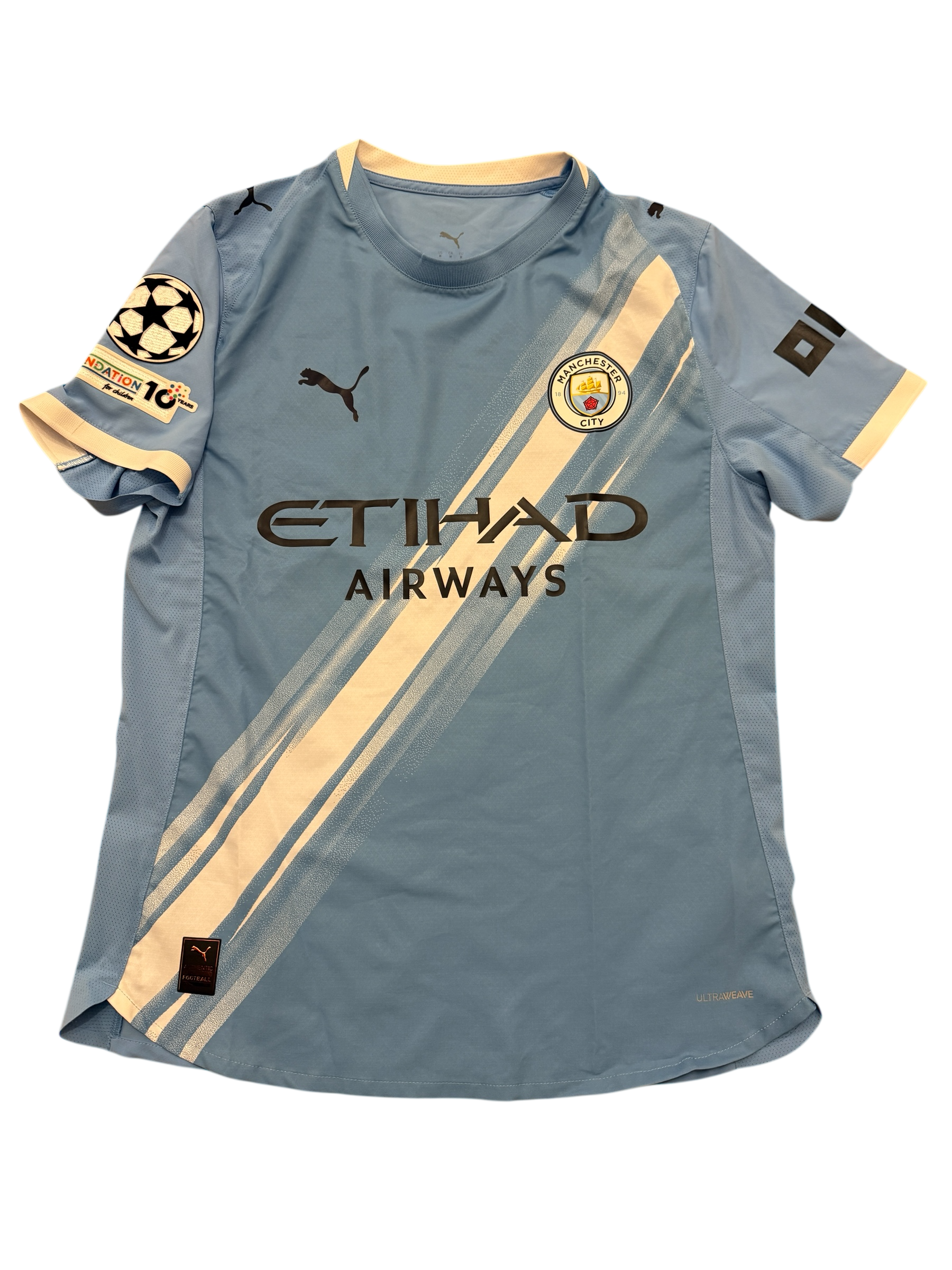 Manchester City 2025-2026 Match Issued Home Shirt