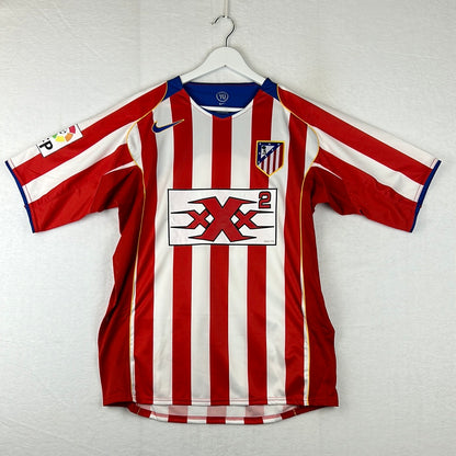 Atletico Madrid 2004/2005 Player Issue Shirt - XXX2 Film Sponsor