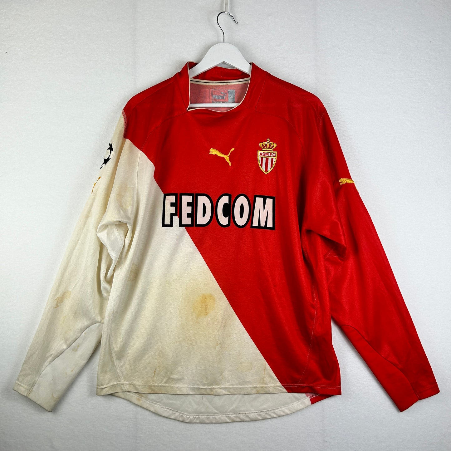 AS Monaco 2003/2004 Match Worn Home Shirt - Morientes 10