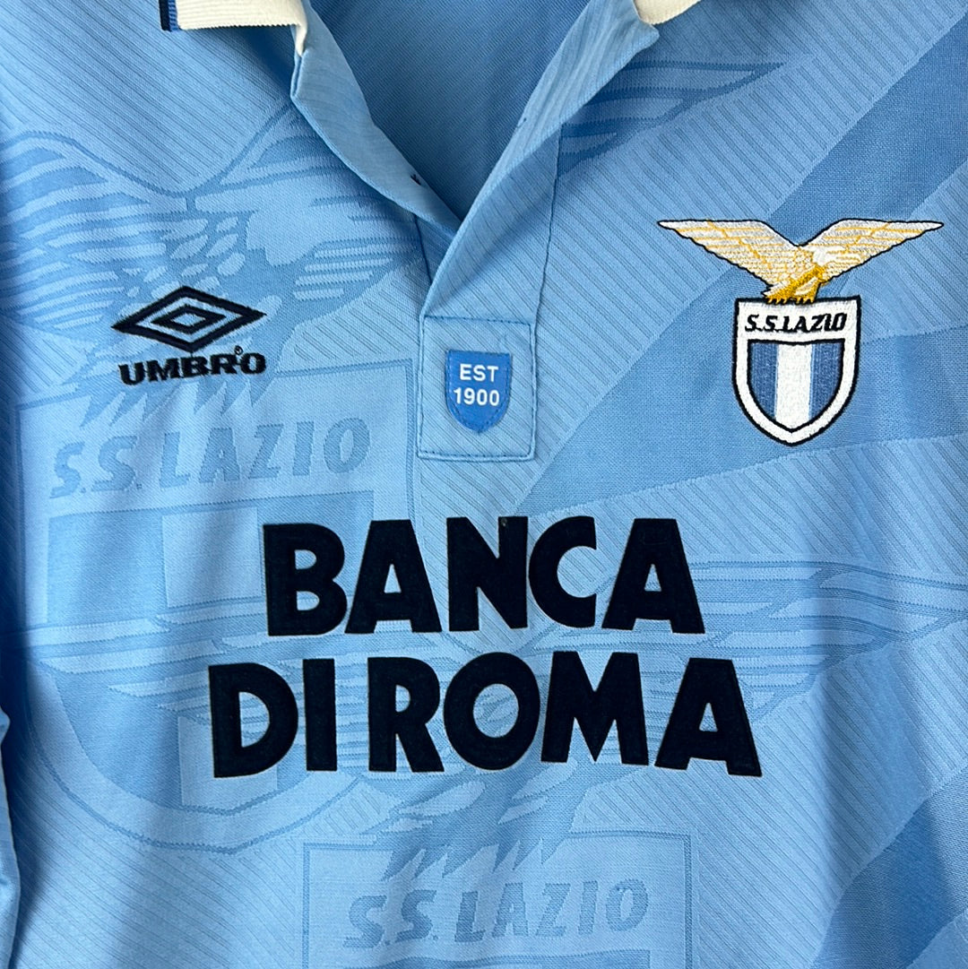 Lazio 1993-1995 Home Shirt Long-Sleeve - XL - Very Good Condition