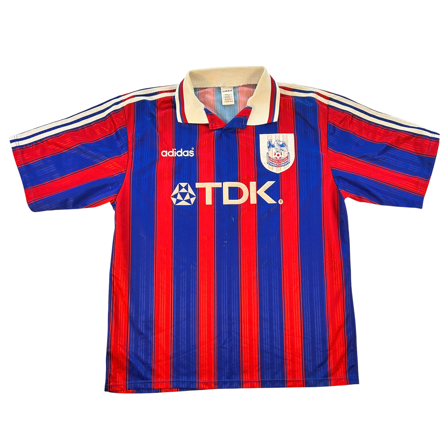 Crystal Palace 1996/1997 Home Shirt - front with TDK sponsor and large Crystal Palace badge. 