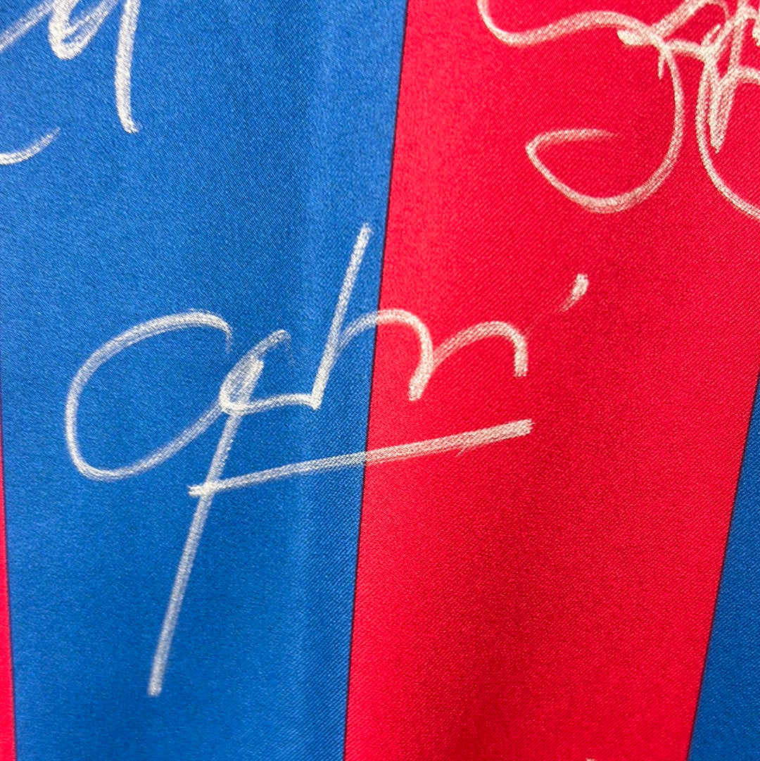 Barcelona 2005/2006 Player Issue Home Shirt - Ezquerro 4 - Squad Signed