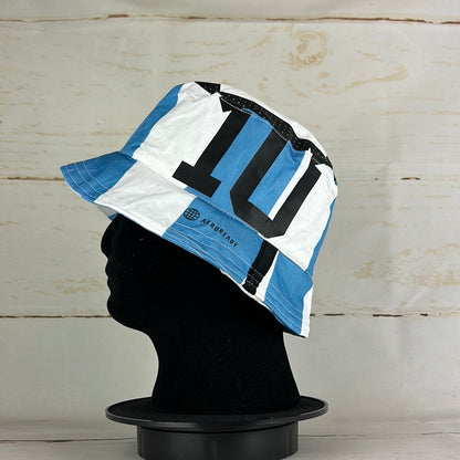 Argentina 2022 Upcycled Home Shirt Bucket Hat - No 10