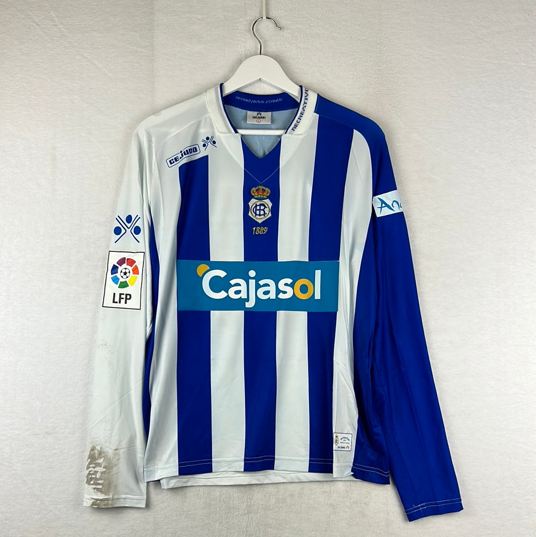 Recreativo de Huelva 2007-2008 Match Worn Home Shirt - Large - Rosu 11