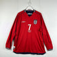England 2002 Away Shirt - XL - Beckham 7 Print