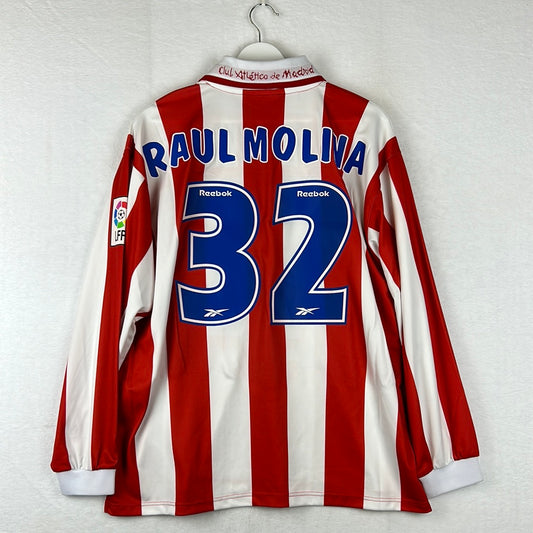 Atletico Madrid 2000/2001 Player Issue Home Shirt - Raul Molina 32